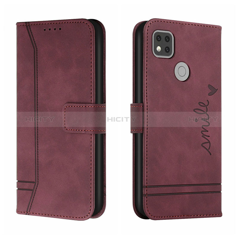 Custodia Portafoglio In Pelle Cover con Supporto H01X per Xiaomi POCO C31 Rosso