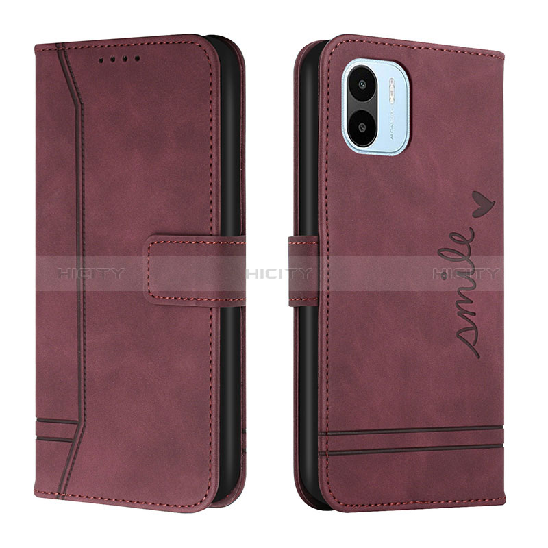 Custodia Portafoglio In Pelle Cover con Supporto H01X per Xiaomi Poco C50 Rosso