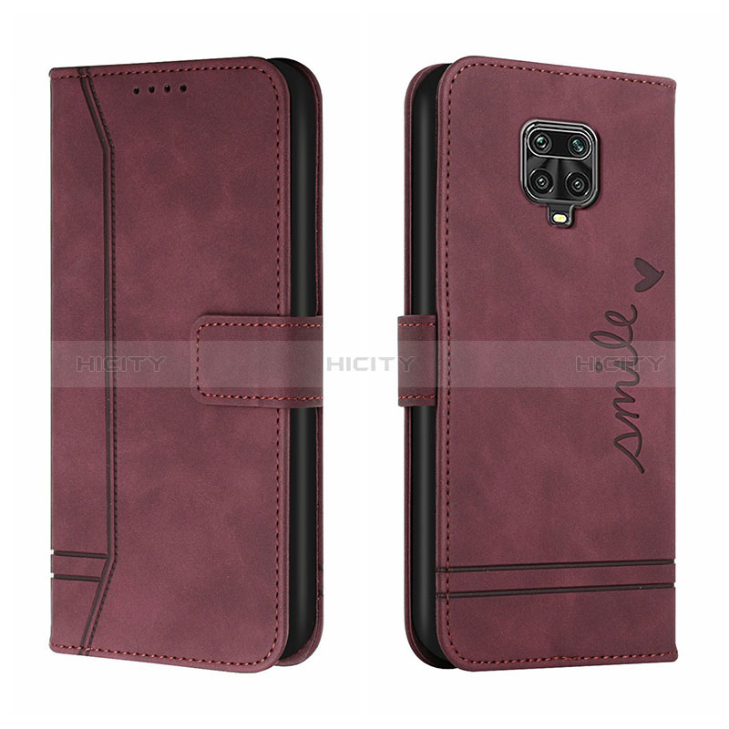 Custodia Portafoglio In Pelle Cover con Supporto H01X per Xiaomi Poco M2 Pro Rosso