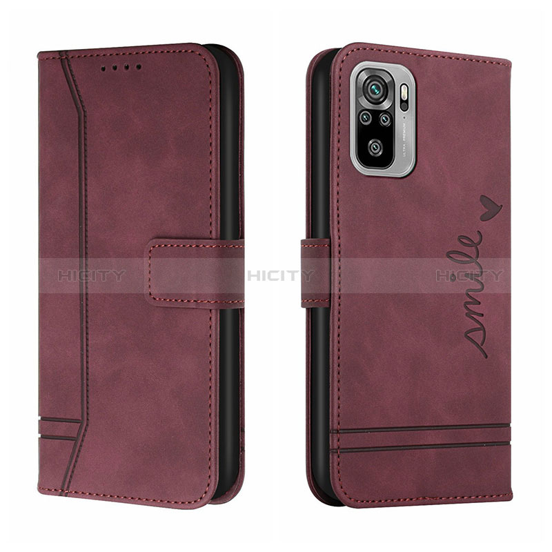 Custodia Portafoglio In Pelle Cover con Supporto H01X per Xiaomi Poco M5S Rosso