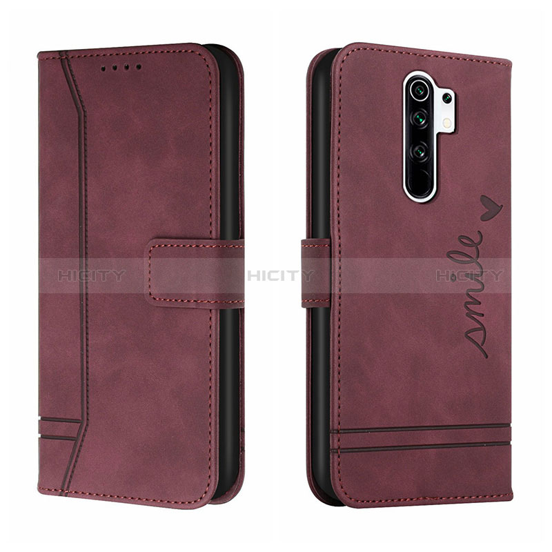 Custodia Portafoglio In Pelle Cover con Supporto H01X per Xiaomi Redmi 9 Prime India Rosso