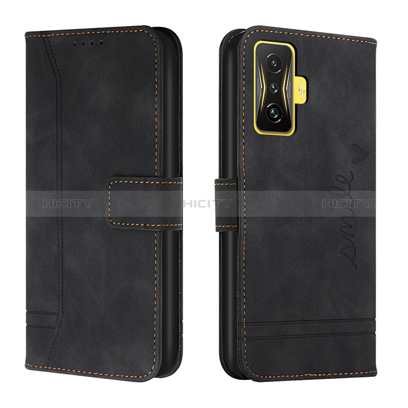 Custodia Portafoglio In Pelle Cover con Supporto H01X per Xiaomi Redmi K50 Gaming 5G Nero