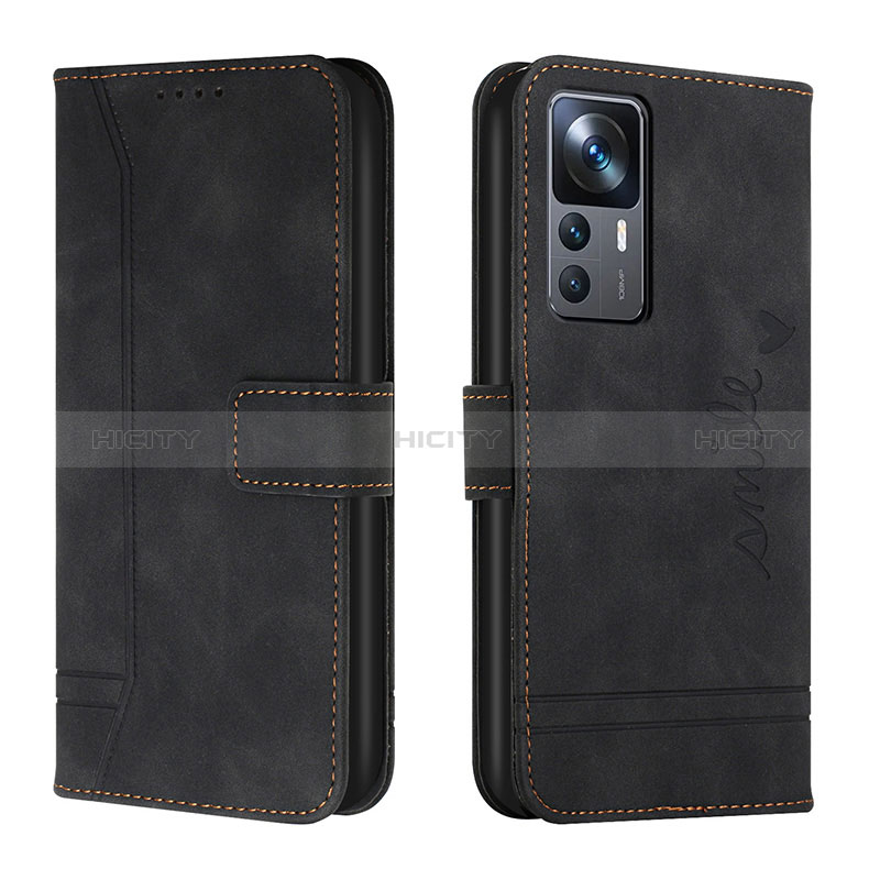 Custodia Portafoglio In Pelle Cover con Supporto H01X per Xiaomi Redmi K50 Ultra 5G Nero