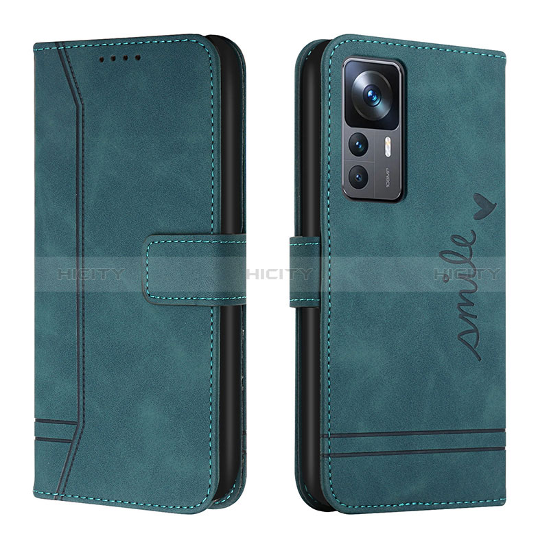 Custodia Portafoglio In Pelle Cover con Supporto H01X per Xiaomi Redmi K50 Ultra 5G Verde