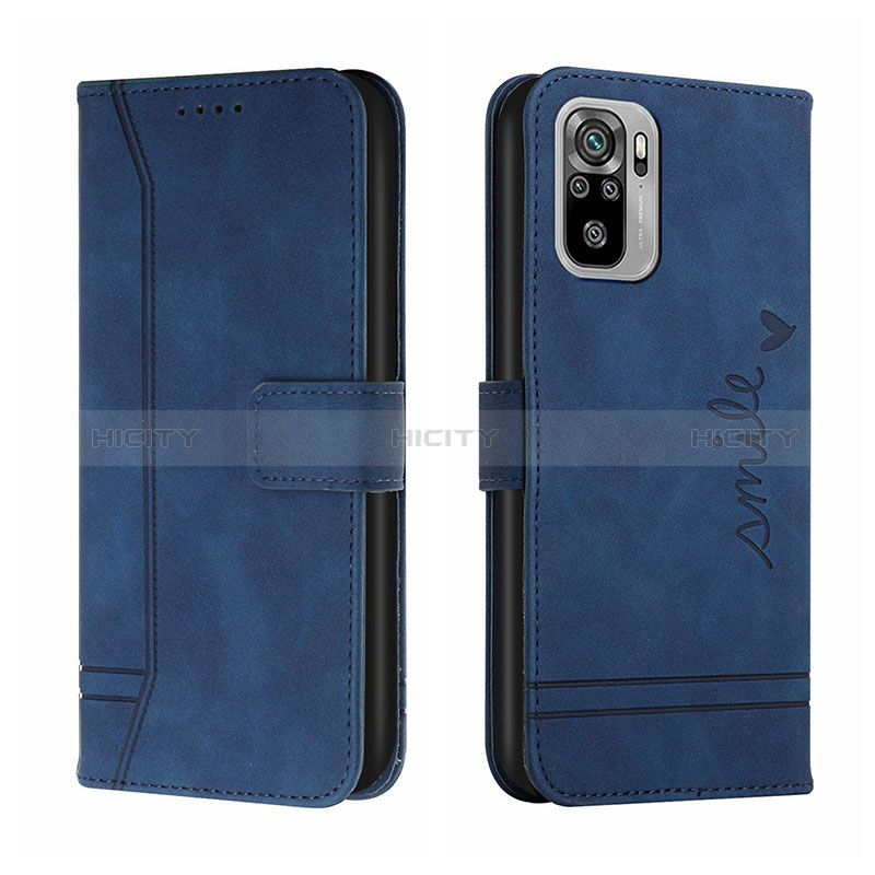 Custodia Portafoglio In Pelle Cover con Supporto H01X per Xiaomi Redmi Note 10S 4G Blu