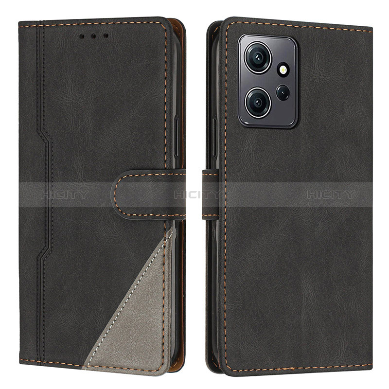 Custodia Portafoglio In Pelle Cover con Supporto H01X per Xiaomi Redmi Note 12 4G Nero