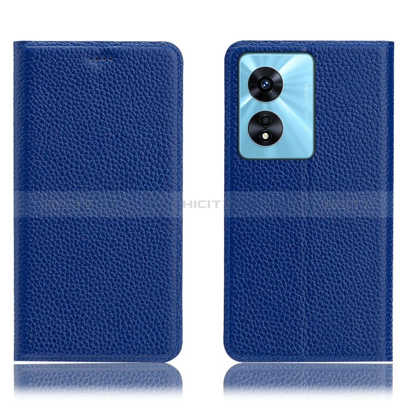 Custodia Portafoglio In Pelle Cover con Supporto H02P per Oppo A1 Pro 5G Blu