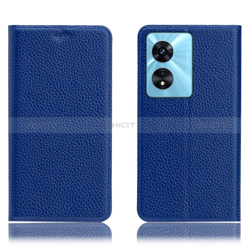 Custodia Portafoglio In Pelle Cover con Supporto H02P per Oppo A1x 5G Blu
