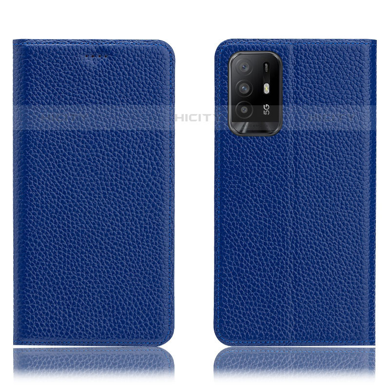 Custodia Portafoglio In Pelle Cover con Supporto H02P per Oppo A94 5G Blu