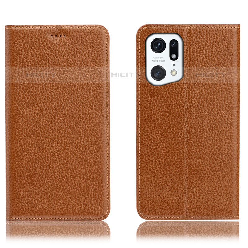 Custodia Portafoglio In Pelle Cover con Supporto H02P per Oppo Find X5 Pro 5G