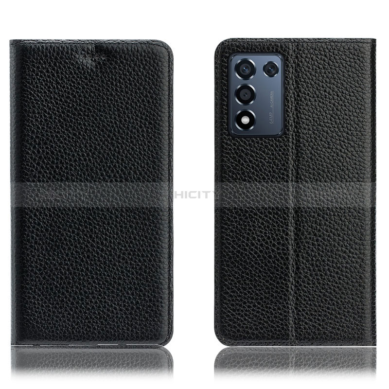 Custodia Portafoglio In Pelle Cover con Supporto H02P per Oppo K9S 5G Nero