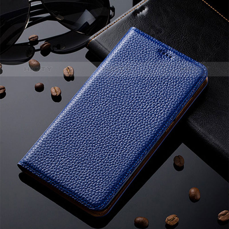 Custodia Portafoglio In Pelle Cover con Supporto H02P per Oppo Reno6 Z 5G Blu