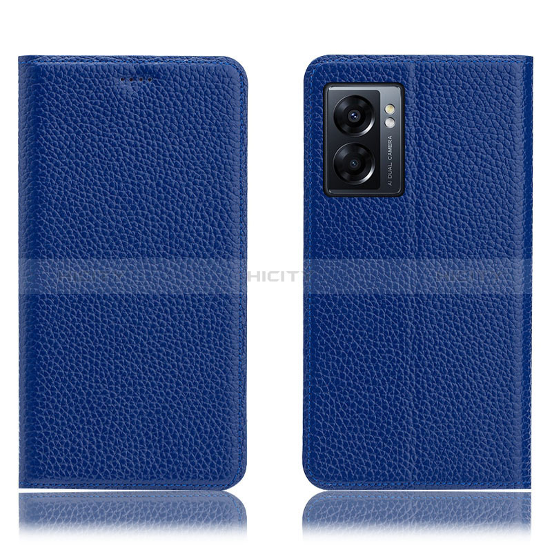 Custodia Portafoglio In Pelle Cover con Supporto H02P per Realme V23 5G Blu