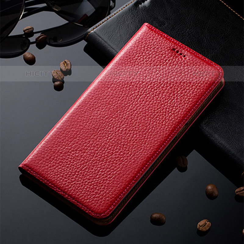 Custodia Portafoglio In Pelle Cover con Supporto H02P per Samsung Galaxy M02s Rosso