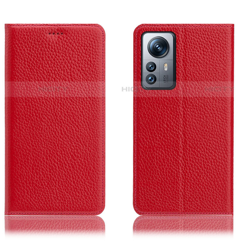 Custodia Portafoglio In Pelle Cover con Supporto H02P per Xiaomi Mi 12S Pro 5G Rosso