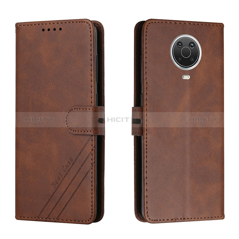 Custodia Portafoglio In Pelle Cover con Supporto H02X per Nokia G10 Marrone