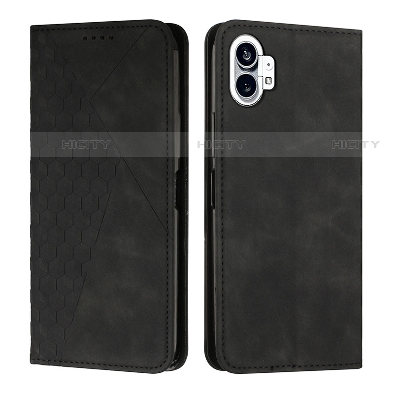 Custodia Portafoglio In Pelle Cover con Supporto H02X per Nothing Phone 1 Nero