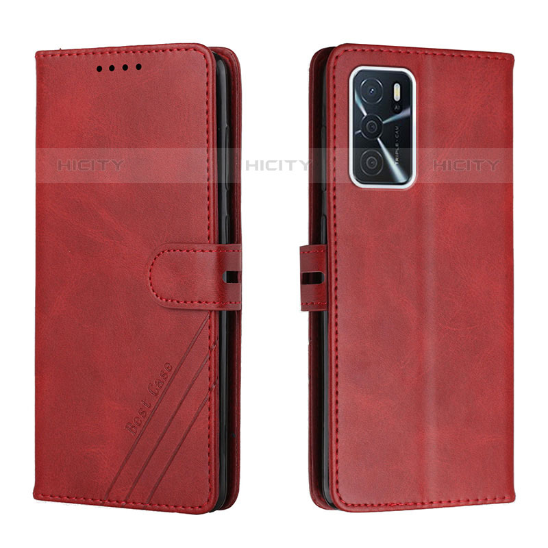 Custodia Portafoglio In Pelle Cover con Supporto H02X per Oppo A53s 5G Rosso