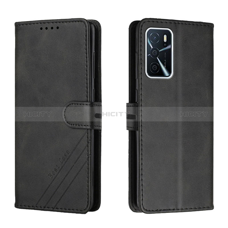 Custodia Portafoglio In Pelle Cover con Supporto H02X per Oppo A56 5G Nero