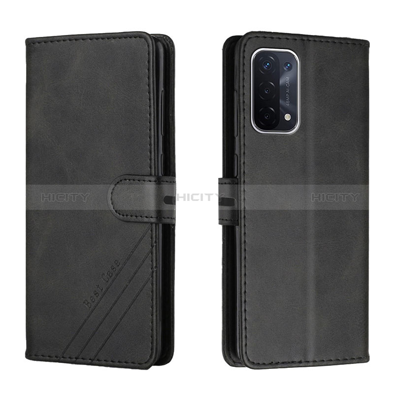 Custodia Portafoglio In Pelle Cover con Supporto H02X per Oppo A74 5G Nero