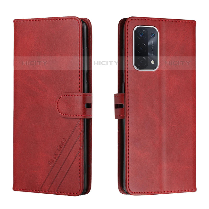 Custodia Portafoglio In Pelle Cover con Supporto H02X per Oppo A93 5G Rosso