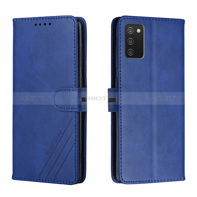 Custodia Portafoglio In Pelle Cover con Supporto H02X per Samsung Galaxy A02s Blu