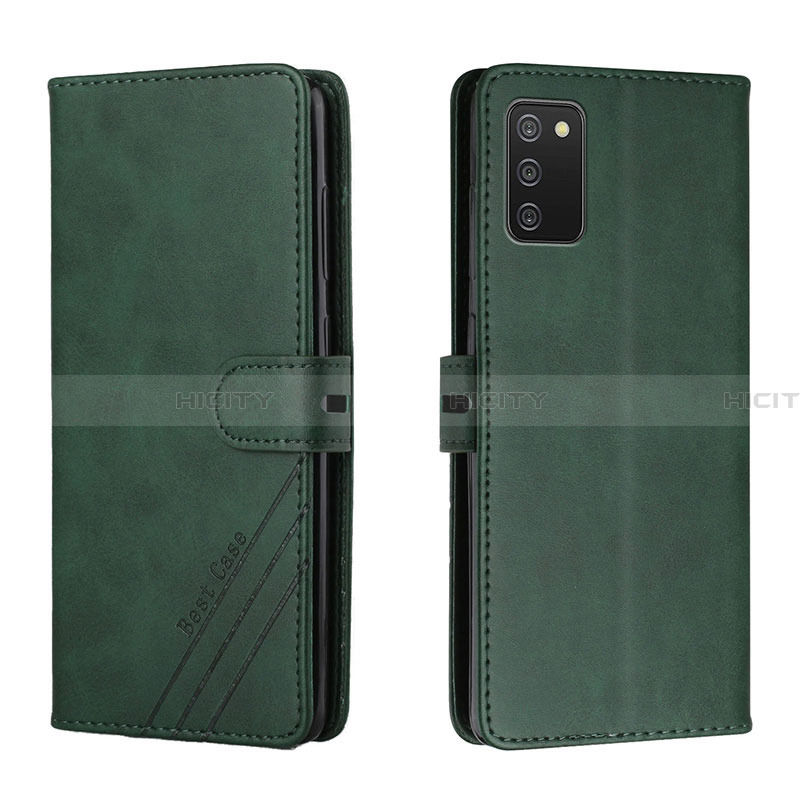 Custodia Portafoglio In Pelle Cover con Supporto H02X per Samsung Galaxy F02S SM-E025F Verde