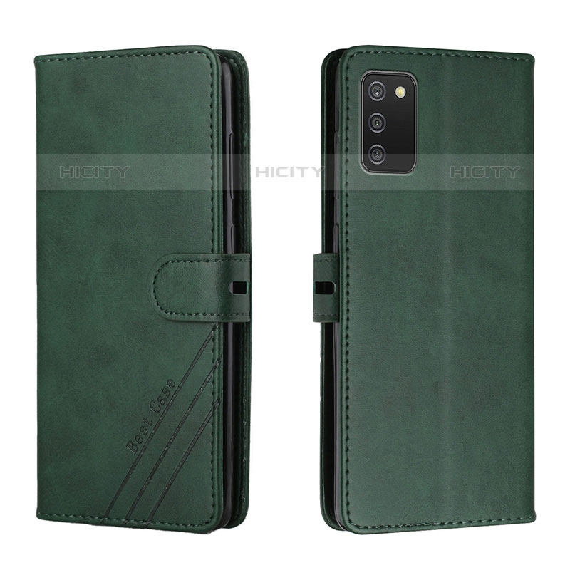 Custodia Portafoglio In Pelle Cover con Supporto H02X per Samsung Galaxy M02s Verde