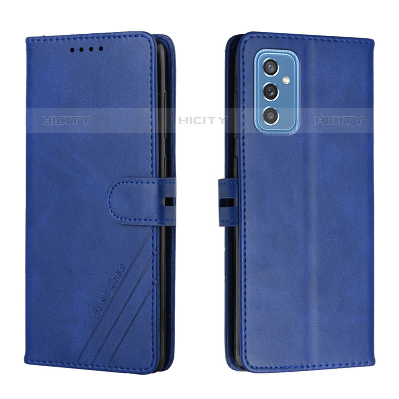 Custodia Portafoglio In Pelle Cover con Supporto H02X per Samsung Galaxy M52 5G Blu