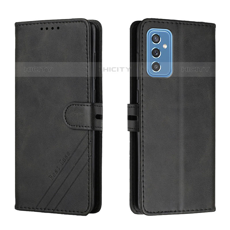 Custodia Portafoglio In Pelle Cover con Supporto H02X per Samsung Galaxy M52 5G Nero