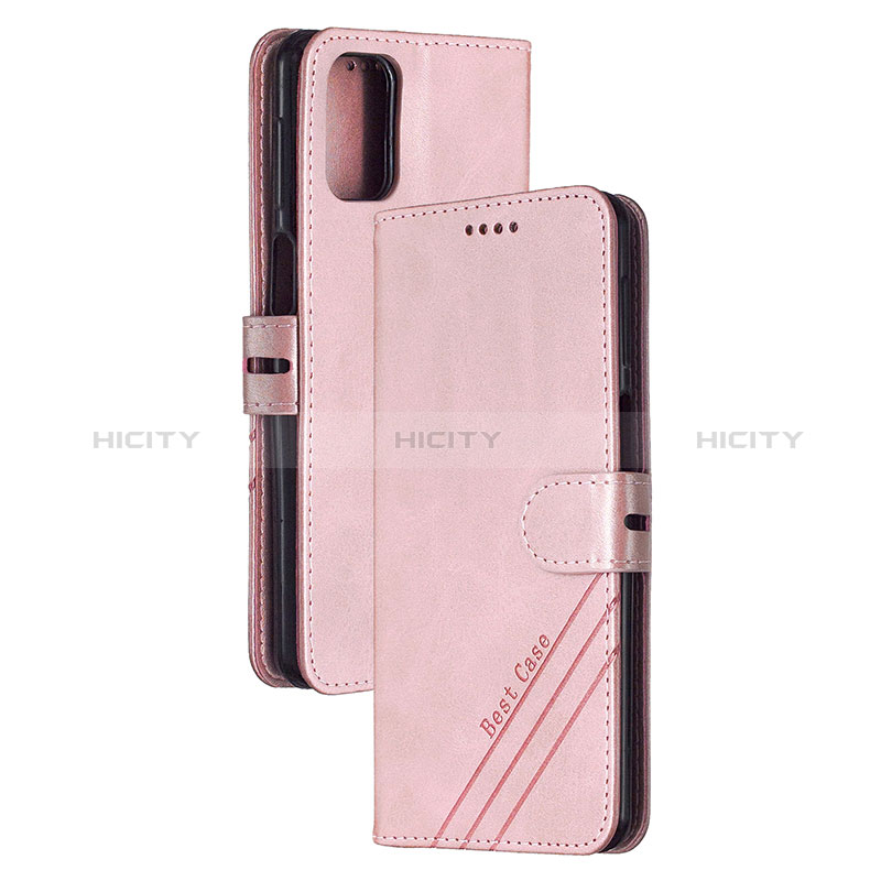 Custodia Portafoglio In Pelle Cover con Supporto H02X per Xiaomi Poco M3 Oro Rosa