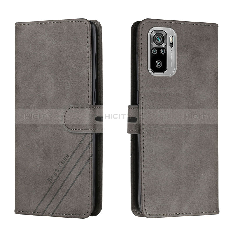 Custodia Portafoglio In Pelle Cover con Supporto H02X per Xiaomi Poco M5S Grigio