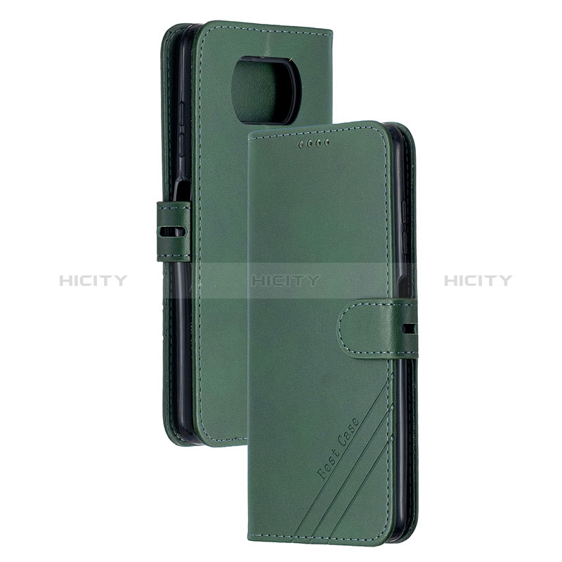 Custodia Portafoglio In Pelle Cover con Supporto H02X per Xiaomi Poco X3 Pro Verde