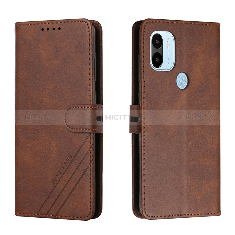 Custodia Portafoglio In Pelle Cover con Supporto H02X per Xiaomi Redmi A1 Plus Marrone