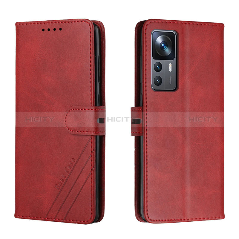 Custodia Portafoglio In Pelle Cover con Supporto H02X per Xiaomi Redmi K50 Ultra 5G Rosso