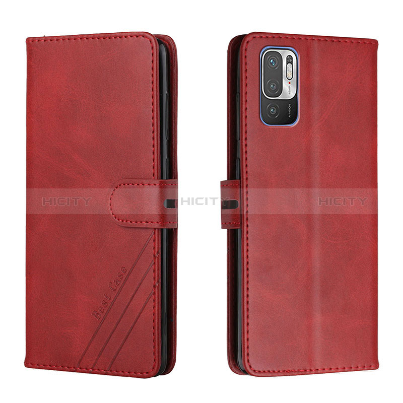 Custodia Portafoglio In Pelle Cover con Supporto H02X per Xiaomi Redmi Note 10 5G Rosso