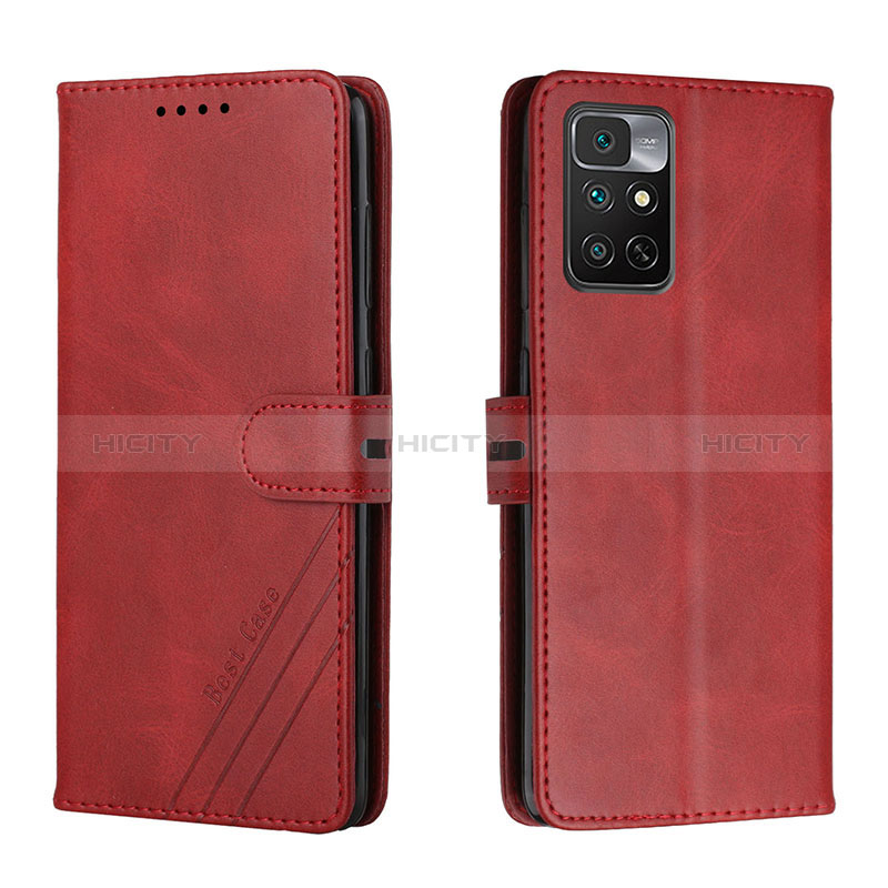 Custodia Portafoglio In Pelle Cover con Supporto H02X per Xiaomi Redmi Note 11 4G (2022) Rosso