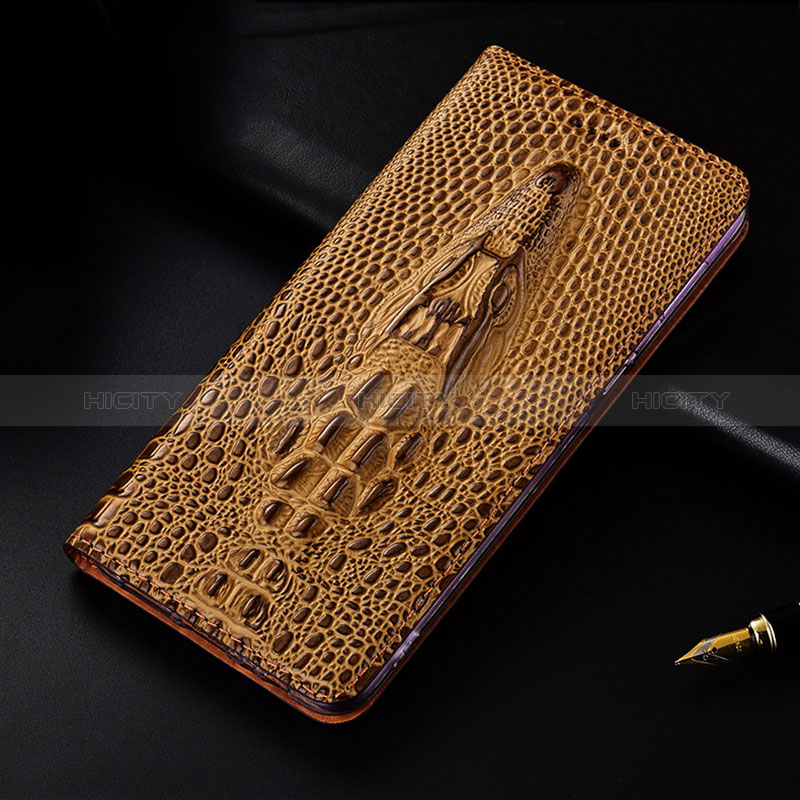 Custodia Portafoglio In Pelle Cover con Supporto H03P per Huawei Honor 80 Pro Flat 5G Marrone