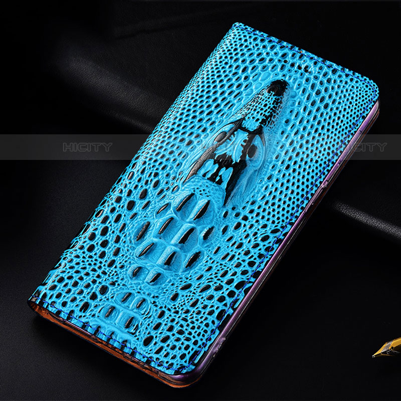 Custodia Portafoglio In Pelle Cover con Supporto H03P per Motorola Moto Edge S 5G Cielo Blu