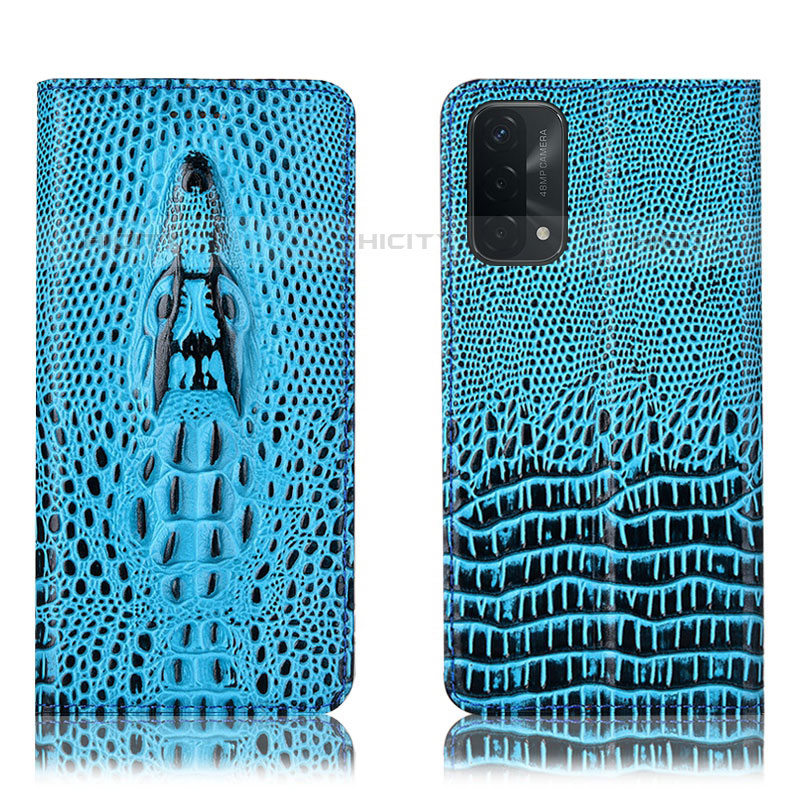 Custodia Portafoglio In Pelle Cover con Supporto H03P per OnePlus Nord N200 5G Cielo Blu