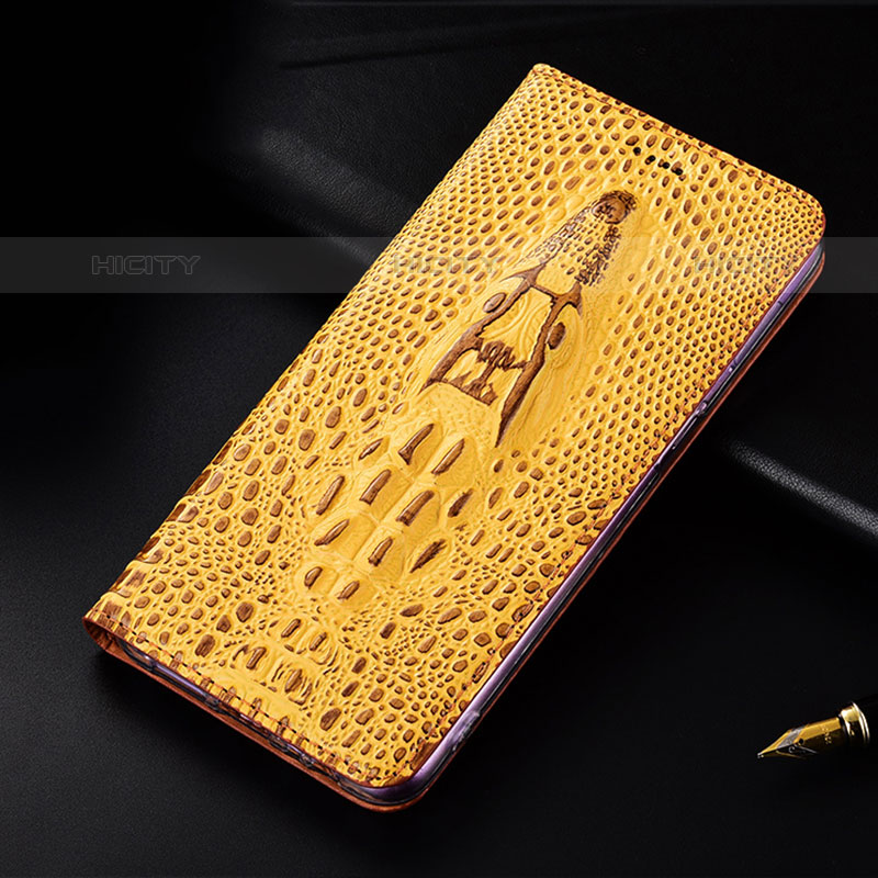 Custodia Portafoglio In Pelle Cover con Supporto H03P per Oppo A11s Giallo