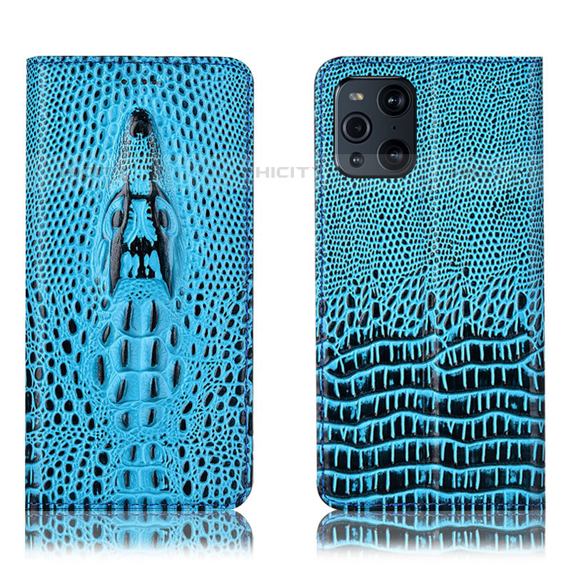 Custodia Portafoglio In Pelle Cover con Supporto H03P per Oppo Find X3 Pro 5G