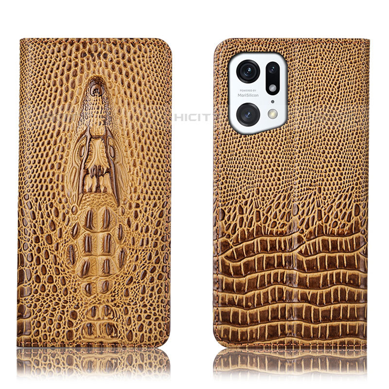 Custodia Portafoglio In Pelle Cover con Supporto H03P per Oppo Find X5 Pro 5G