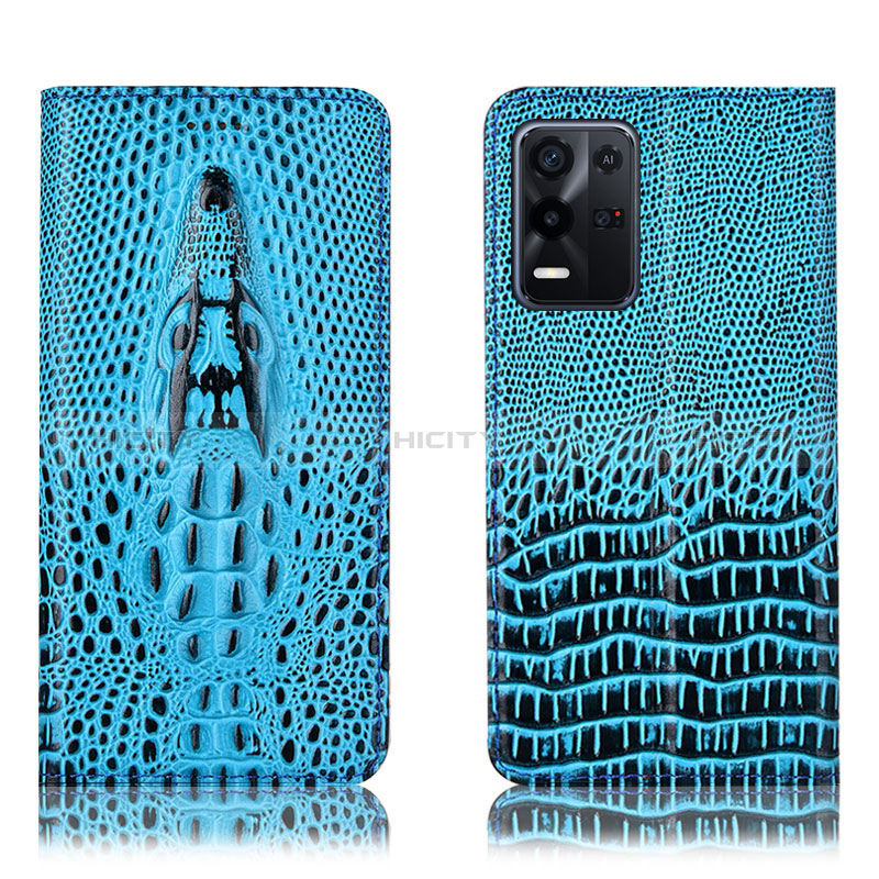 Custodia Portafoglio In Pelle Cover con Supporto H03P per Oppo K9X 5G