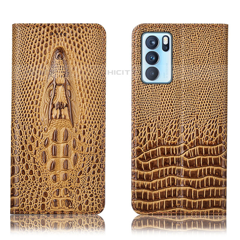 Custodia Portafoglio In Pelle Cover con Supporto H03P per Oppo Reno6 Pro 5G India