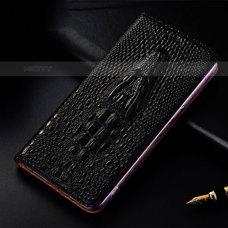 Custodia Portafoglio In Pelle Cover con Supporto H03P per Oppo Reno6 Z 5G Nero