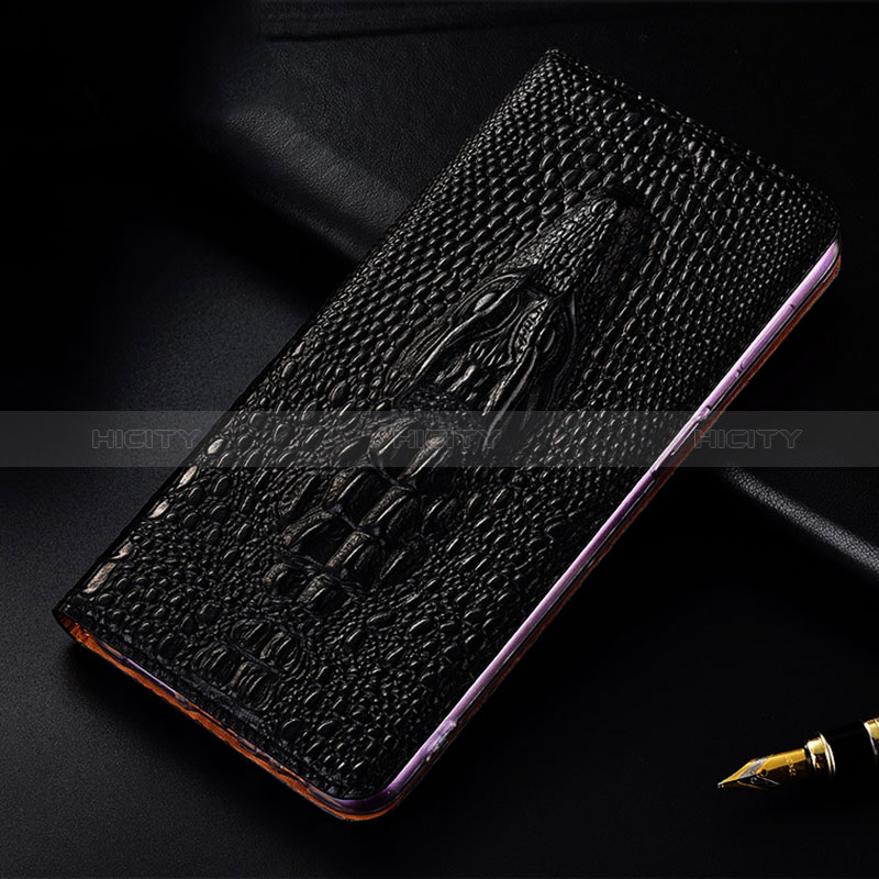 Custodia Portafoglio In Pelle Cover con Supporto H03P per Samsung Galaxy A02s Nero