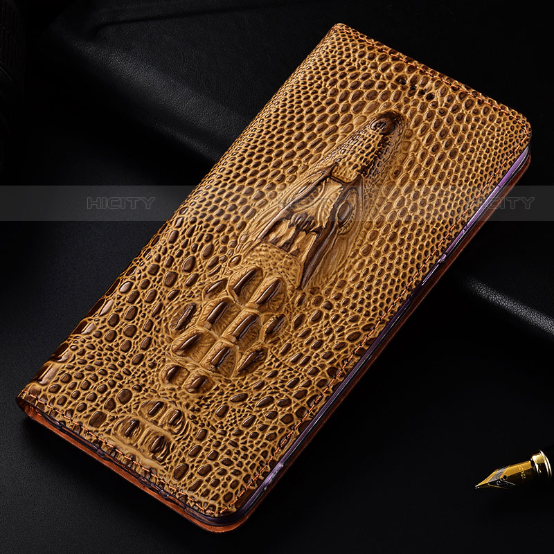 Custodia Portafoglio In Pelle Cover con Supporto H03P per Samsung Galaxy S21 5G Marrone