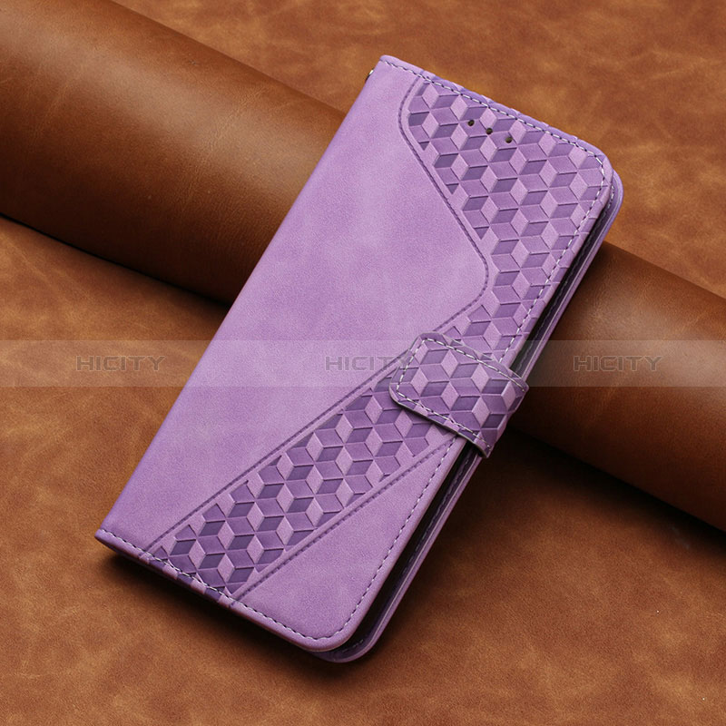 Custodia Portafoglio In Pelle Cover con Supporto H03X per Huawei Honor X7 Viola