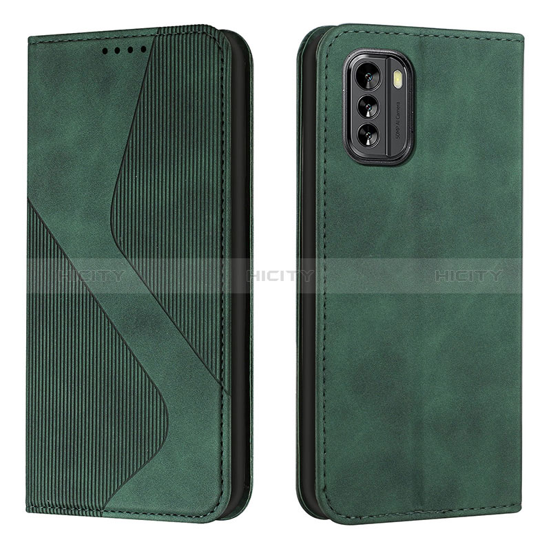 Custodia Portafoglio In Pelle Cover con Supporto H03X per Nokia G60 5G Verde